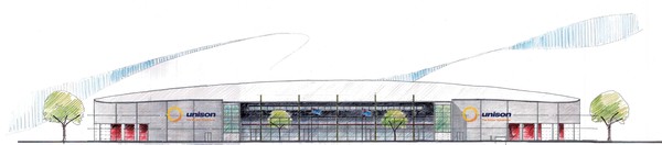 artists impression of what the finished velodrome will look like